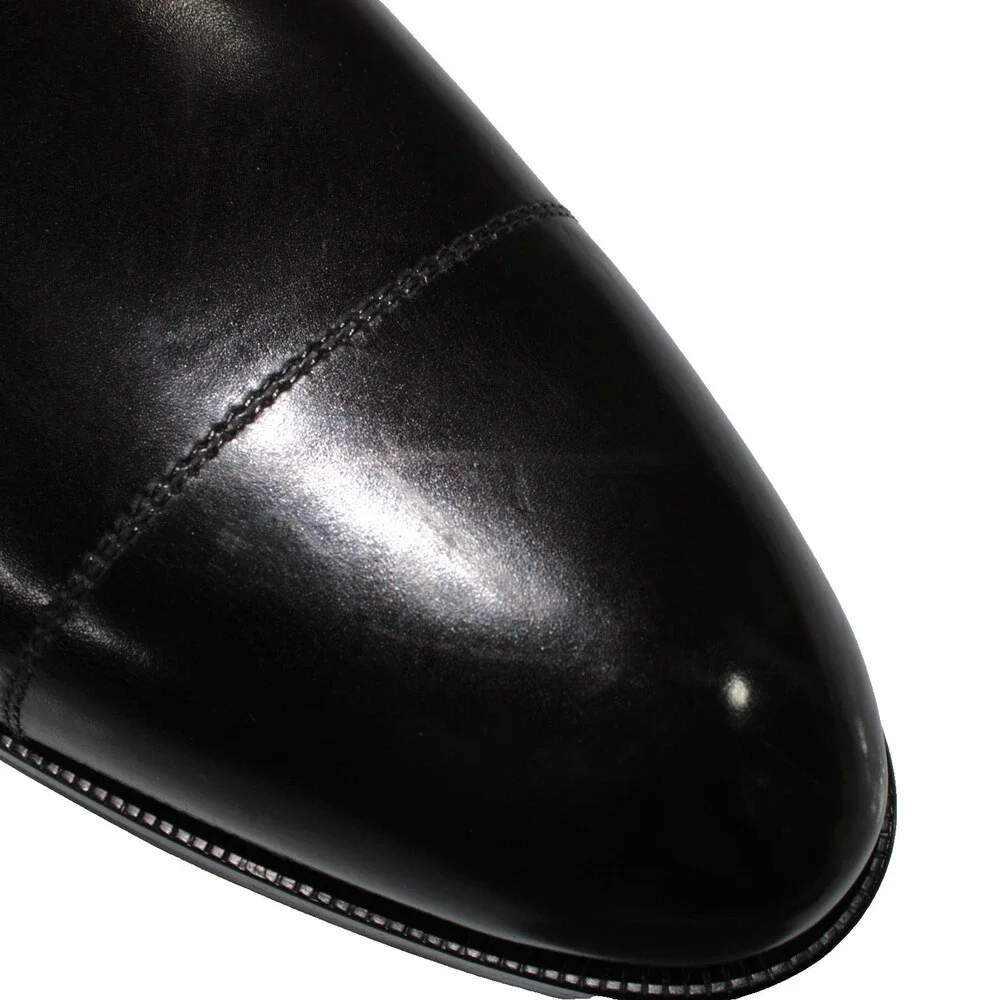 Di Bianco NWD Lace Up Derby Dress Shoes Size 42 (US 9) in Black Leather